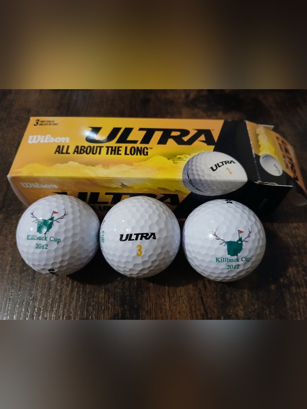Wilson Ultra White Golf Balls with Yellow Box Accent